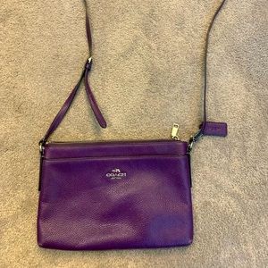 Purple Coach crossbody bag